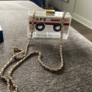 Cross body tape player bag 90s theme or everyday use Women